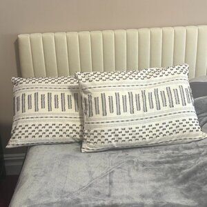 Ink&Ivy boho pillow shams ivory/charcoal - set of 2